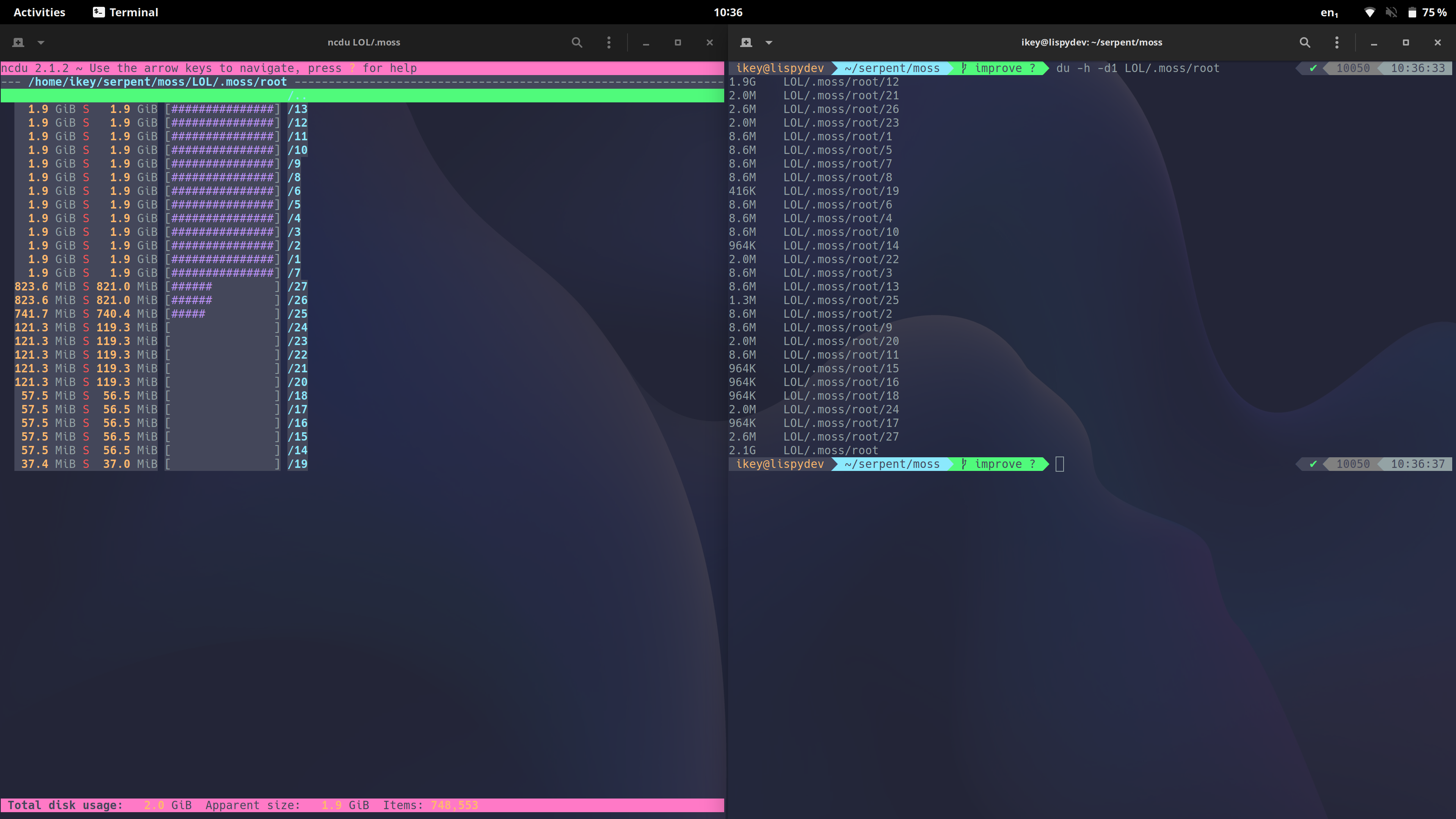 moss deduplictation example