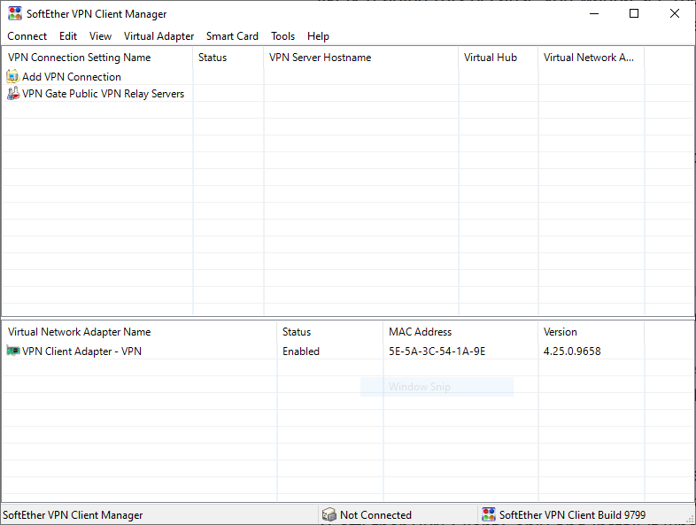 VPN Client Screen
